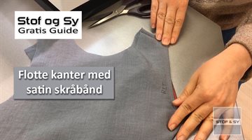 Sådan syr du pæne kanter med satinskråbånd